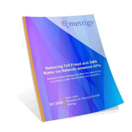 Front cover of 2025 Metrigy whitepaper about fraud and network-powered APIs